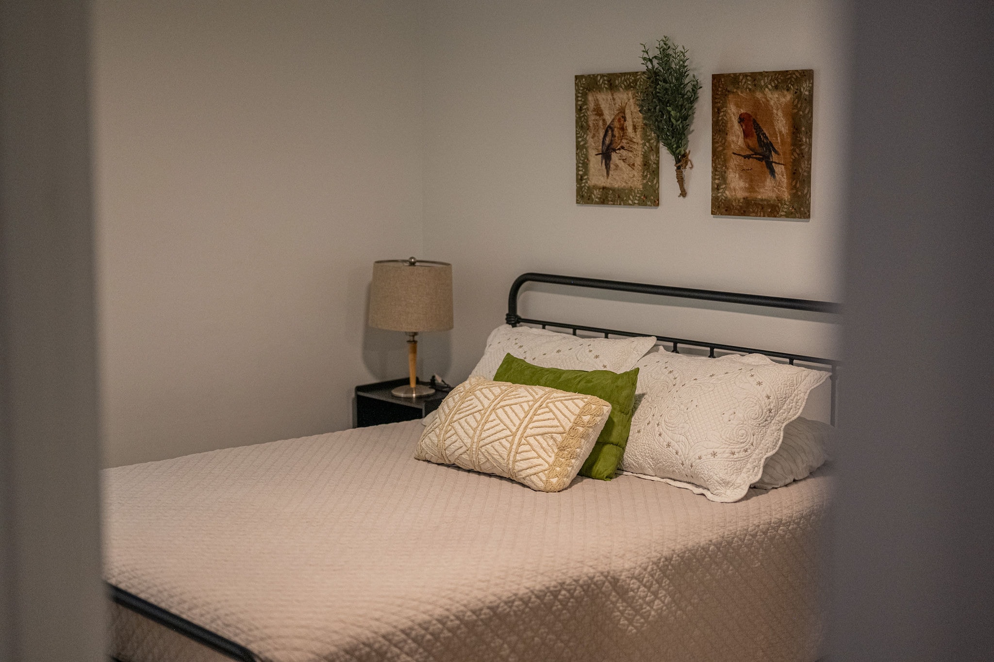 Bedroom — Green & Cream